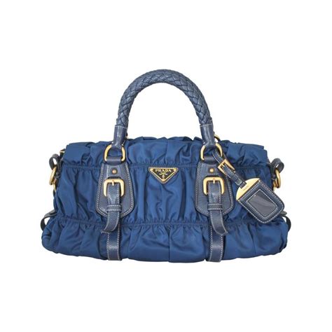 blue ruched prada bag|dark blue Prada bag.